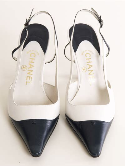 chanel white heel|vintage Chanel heels.